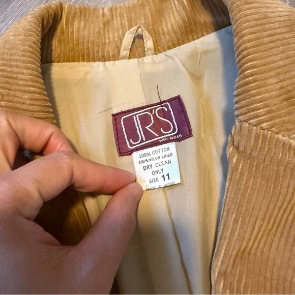 Vintage Japanese Velvet Blazer-size 8 - Picture 5 of 10